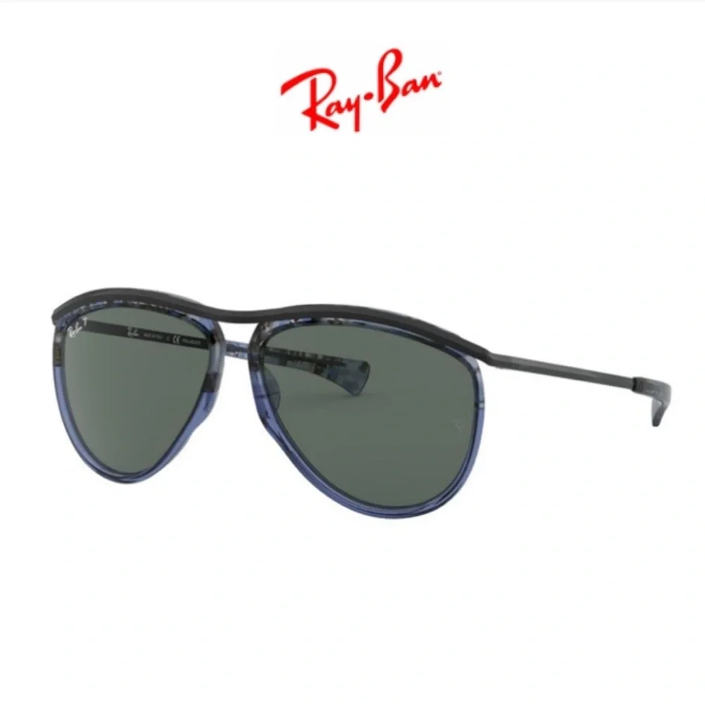 New Olympian Polarized Ray Ban Aviator RB 2219 (128802) Sunglasses 👩‍✈️ 💙